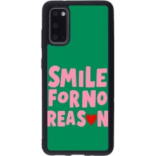 Coque Samsung Galaxy S20 - Silicone rigide noir Smile for no reason 2026