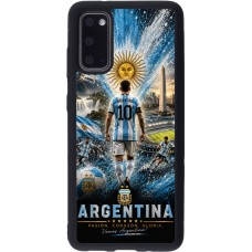 Coque Samsung Galaxy S20 - Silicone rigide noir Football Argentine splash 2026