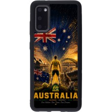 Coque Samsung Galaxy S20 - Silicone rigide noir Football Australie splash 2026