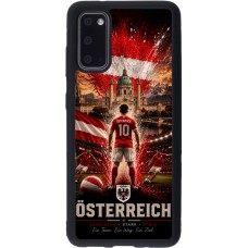 Coque Samsung Galaxy S20 - Silicone rigide noir Football Autriche splash 2026