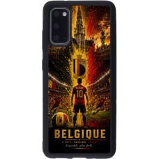 Coque Samsung Galaxy S20 - Silicone rigide noir Football Belgique splash 2026
