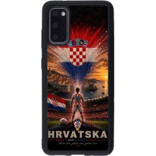 Coque Samsung Galaxy S20 - Silicone rigide noir Football Croatie splash 2026