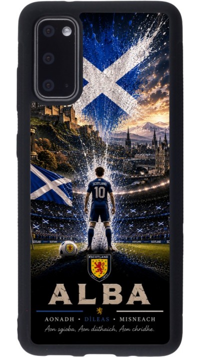 Coque Samsung Galaxy S20 - Silicone rigide noir Football Écosse splash 2026