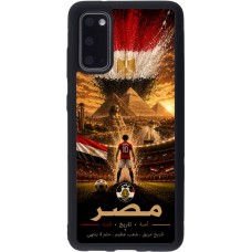 Coque Samsung Galaxy S20 - Silicone rigide noir Football Égypte splash 2026