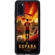 Coque Samsung Galaxy S20 - Silicone rigide noir Football Espagne splash 2026