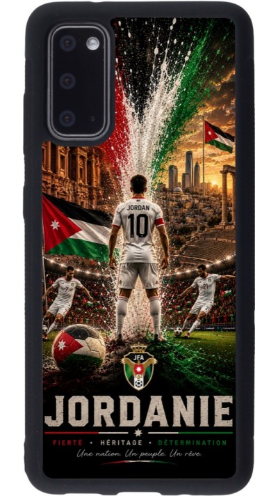 Coque Samsung Galaxy S20 - Silicone rigide noir Football Jordanie splash 2026