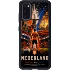 Coque Samsung Galaxy S20 - Silicone rigide noir Football Pays-Bas splash 2026