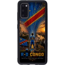 Coque Samsung Galaxy S20 - Silicone rigide noir Football République démocratique du Congo splash 2026