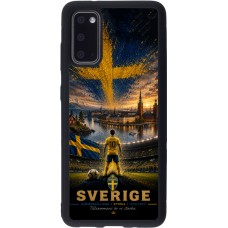 Coque Samsung Galaxy S20 - Silicone rigide noir Football Suède splash 2026