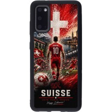 Coque Samsung Galaxy S20 - Silicone rigide noir Football Suisse splash 2026