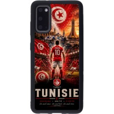 Coque Samsung Galaxy S20 - Silicone rigide noir Football Tunisie splash 2026