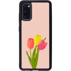 Samsung Galaxy S20 Case Hülle - Silikon schwarz Spring 23 tulip trio