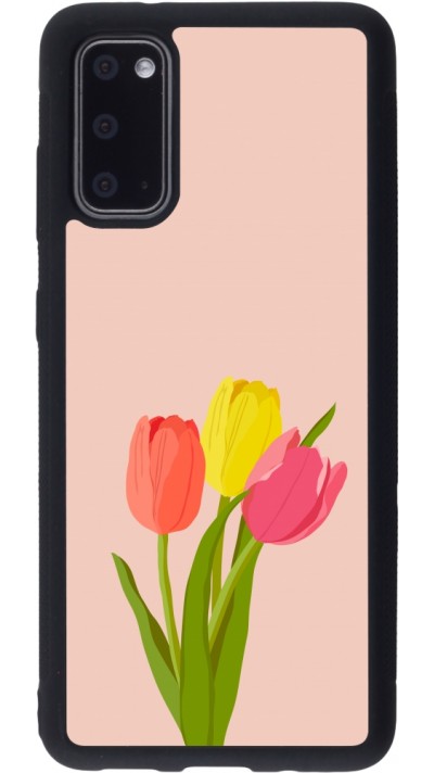 Samsung Galaxy S20 Case Hülle - Silikon schwarz Spring 23 tulip trio