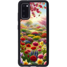 Coque Samsung Galaxy S20 - Silicone rigide noir Spring 25 Bouquet printemps