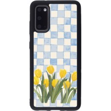 Coque Samsung Galaxy S20 - Silicone rigide noir Blue vichy tulips 2026