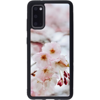 Coque Samsung Galaxy S20 - Silicone rigide noir Cherry tree Spring 2026