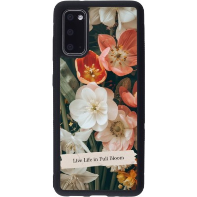 Coque Samsung Galaxy S20 - Silicone rigide noir Full Bloom Spring 2026