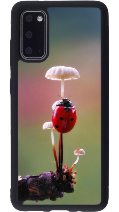 Coque Samsung Galaxy S20 - Silicone rigide noir Ladybird on a mushroom 2026