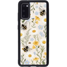Coque Samsung Galaxy S20 - Silicone rigide noir Pattern bees 2026