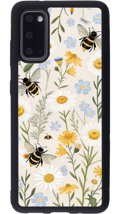 Coque Samsung Galaxy S20 - Silicone rigide noir Pattern bees 2026