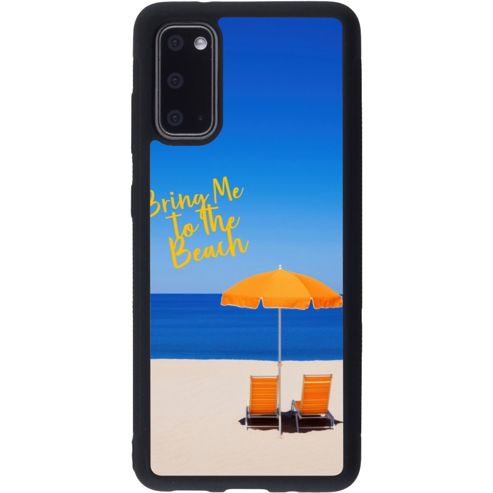Coque Samsung Galaxy S20 - Silicone rigide noir Summer 2025 Bring me to the beach