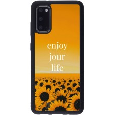 Samsung Galaxy S20 Case Hülle - Silikon schwarz Summer 2025 Enjoy your life