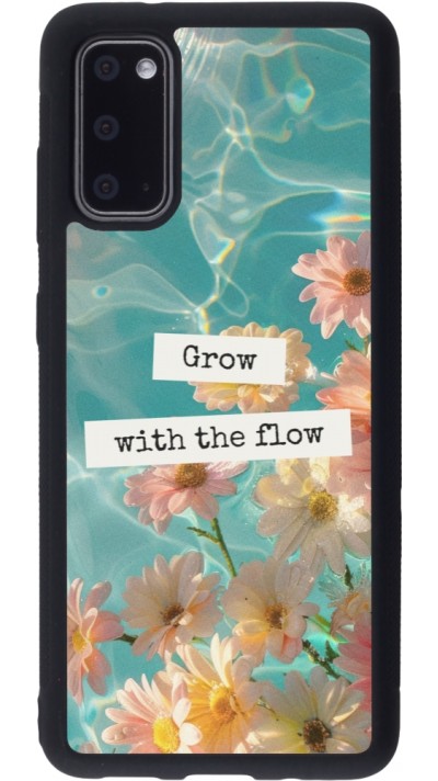 Coque Samsung Galaxy S20 - Silicone rigide noir Summer 2025 Grow with the flow