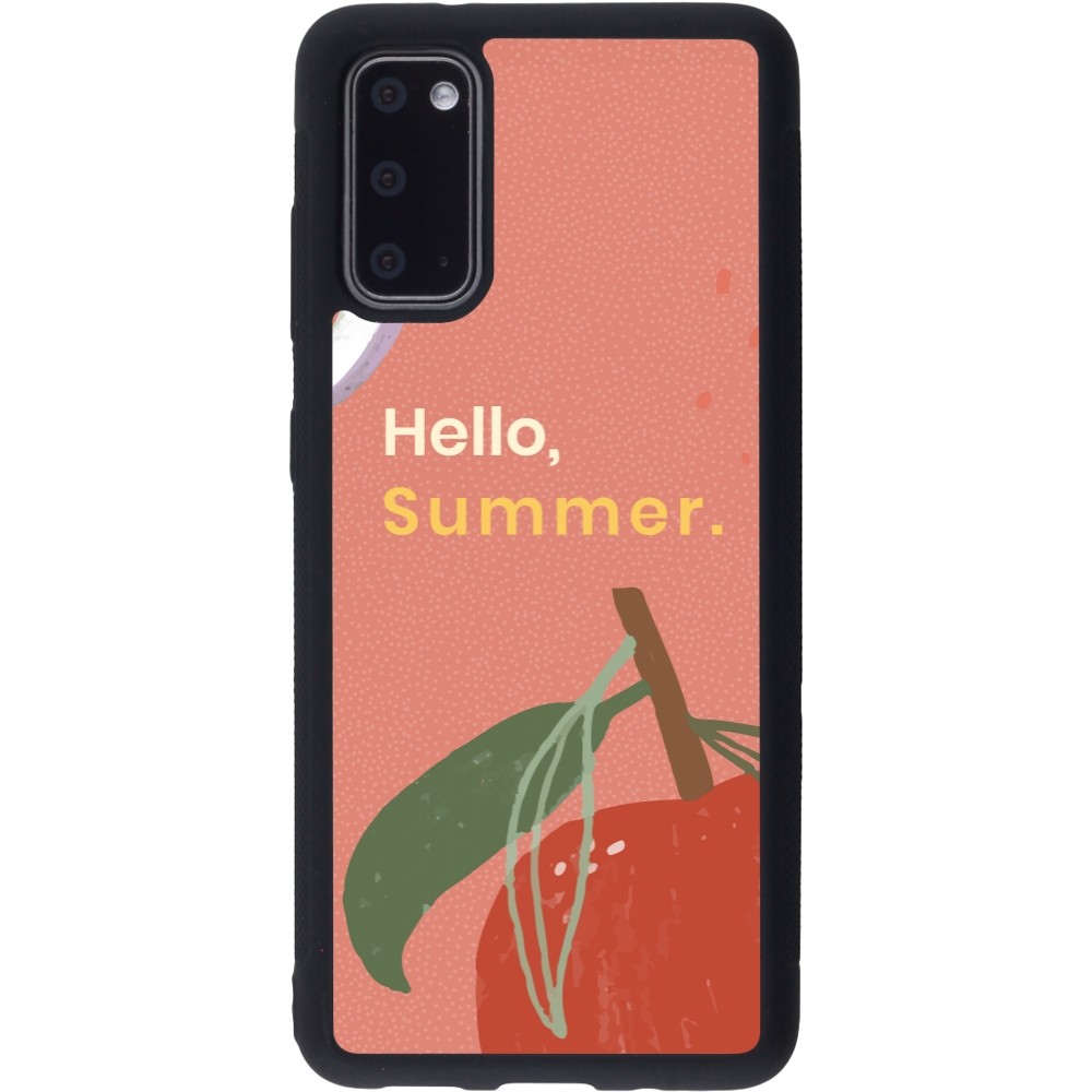 Samsung Galaxy S20 Case Hülle - Silikon schwarz Summer 2025 Hello summer