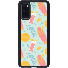 Samsung Galaxy S20 Case Hülle - Silikon schwarz Summer 2025 Pattern citron
