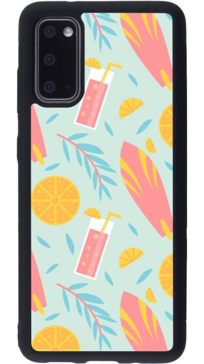 Coque Samsung Galaxy S20 - Silicone rigide noir Summer 2025 Pattern citron