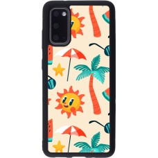 Samsung Galaxy S20 Case Hülle - Silikon schwarz Summer 2025 Pattern soleil
