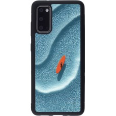 Coque Samsung Galaxy S20 - Silicone rigide noir Orange surf Summer 2026