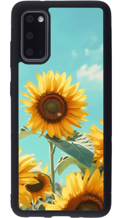 Coque Samsung Galaxy S20 - Silicone rigide noir Sunflowers Summer 2026