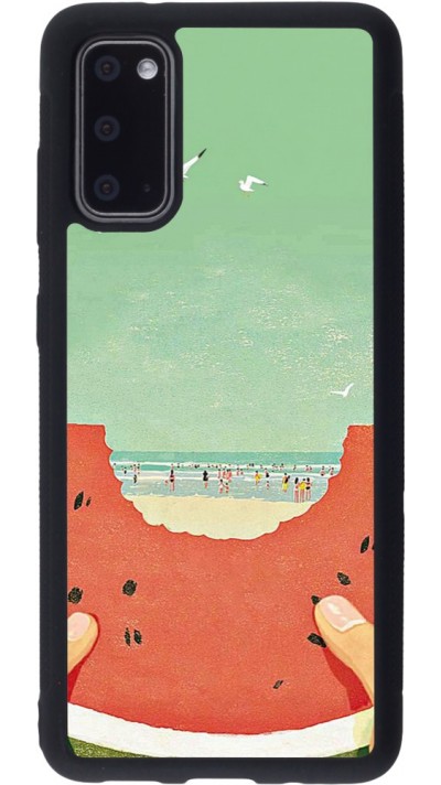 Coque Samsung Galaxy S20 - Silicone rigide noir Views through a watermelon Summer 2026