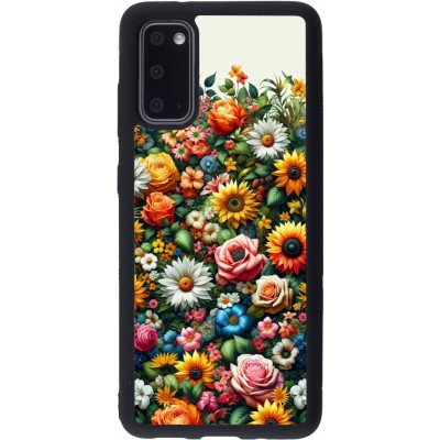 Coque Samsung Galaxy S20 - Silicone rigide noir Summer Floral Pattern