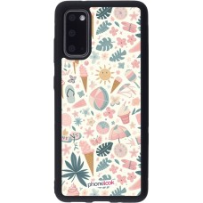 Samsung Galaxy S20 Case Hülle - Silikon schwarz Sommer Pink Muster