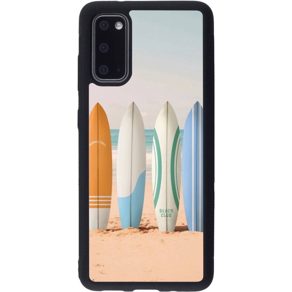 Coque Samsung Galaxy S20 - Silicone rigide noir Summer surfboard 2025