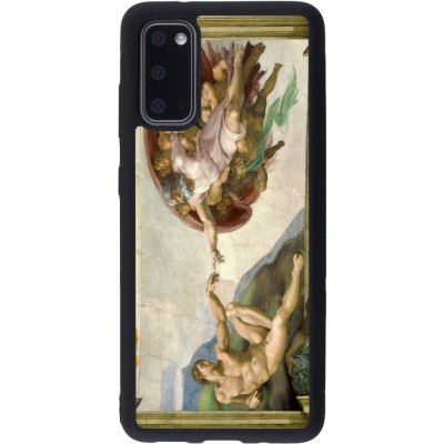 Coque Samsung Galaxy S20 - Silicone rigide noir Tableau art - La Création d’Adam - Michel-Ange