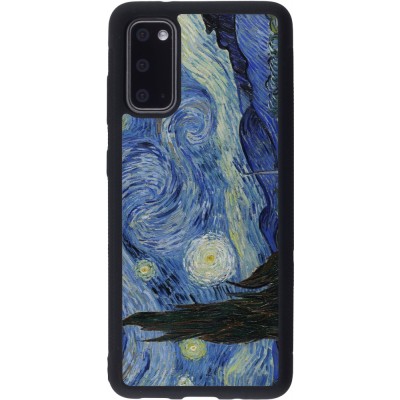 Samsung Galaxy S20 Case Hülle - Silikon schwarz Kunstbild - Sternennacht - Van Gogh