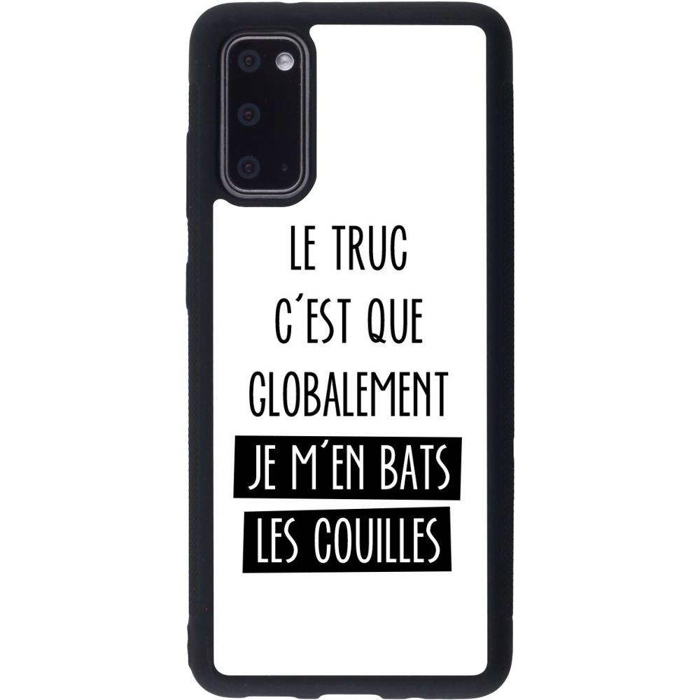 Coque Samsung Galaxy S20 - Silicone rigide noir Le truc globalement bats les couilles