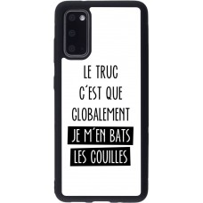 Coque Samsung Galaxy S20 - Silicone rigide noir Le truc globalement bats les couilles