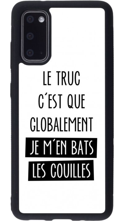 Coque Samsung Galaxy S20 - Silicone rigide noir Le truc globalement bats les couilles