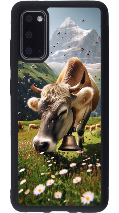 Samsung Galaxy S20 Case Hülle - Silikon schwarz Kuh Berg Wallis