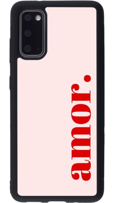 Coque Samsung Galaxy S20 - Silicone rigide noir Valentine 2024 amor