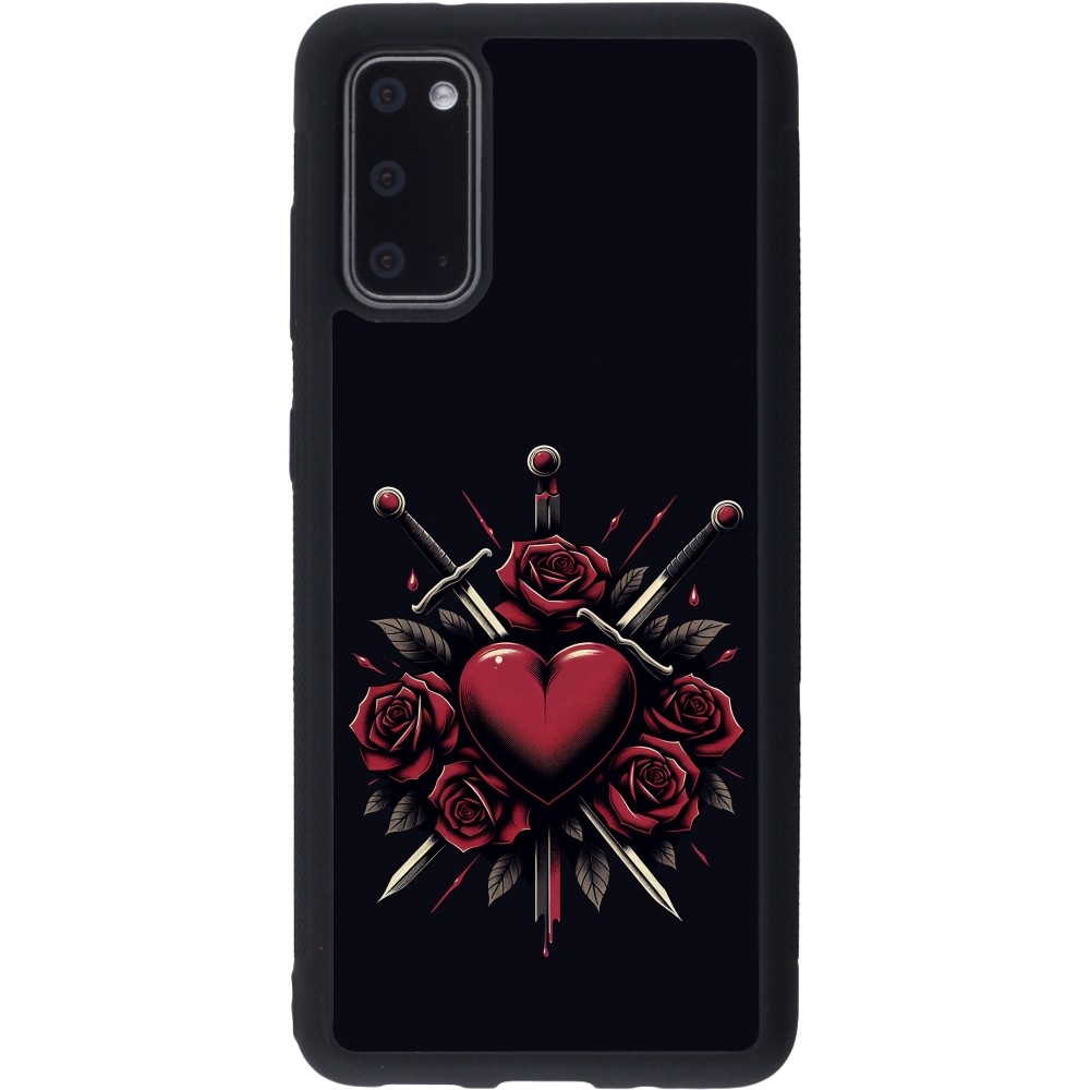 Samsung Galaxy S20 Case Hülle - Silikon schwarz Valentine 2024 gothic love