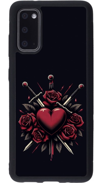 Coque Samsung Galaxy S20 - Silicone rigide noir Valentine 2024 gothic love
