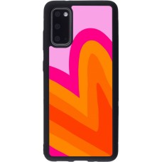 Coque Samsung Galaxy S20 - Silicone rigide noir Valentine 2024 heart gradient