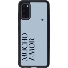 Samsung Galaxy S20 Case Hülle - Silikon schwarz Valentine 2024 mucho amor azul