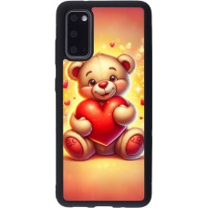 Samsung Galaxy S20 Case Hülle - Silikon schwarz Valentin 2024 Teddy Liebe