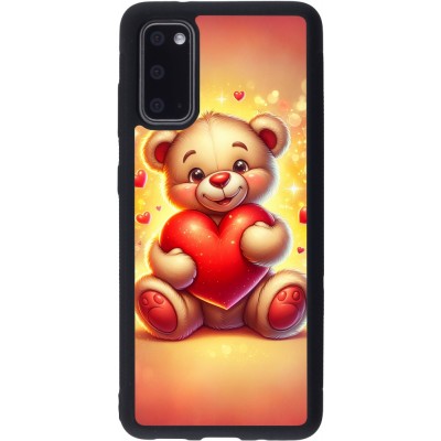 Coque Samsung Galaxy S20 - Silicone rigide noir Valentine 2024 Teddy love